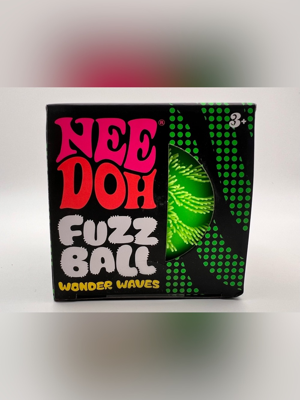 Schylling NeeDoh Fuzz Ball Wonder Waves Sensory Fidget Toy Neon Green NWT